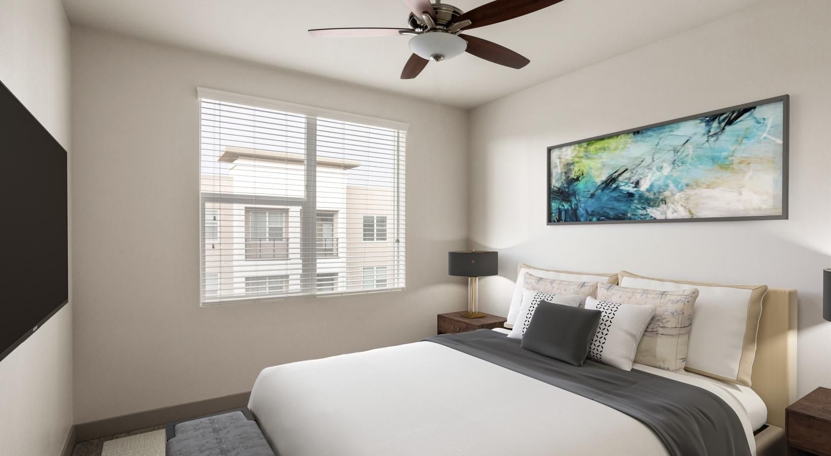 Beautiful bedrooms to fit every need a bedroom with a fan and a bed